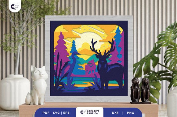 Animal Near the Lake 3D SVG