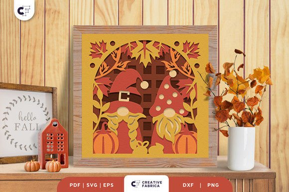 Autumn Gnomes 3D SVG for Fall Creations