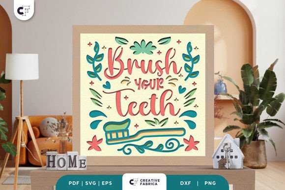 Brush Your Teeth 3D SVG Ornaments