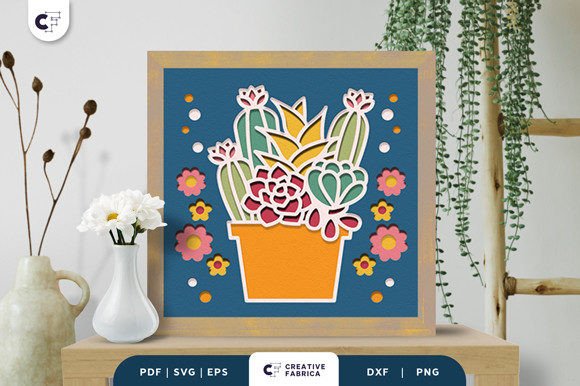 Cute Potted Succulent 3D SVG for Cacti And Succulents