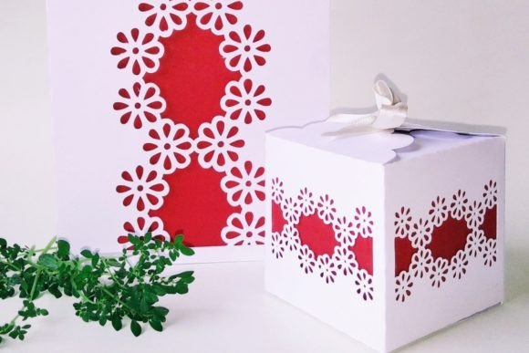 Daisies Card and Favor Box Set