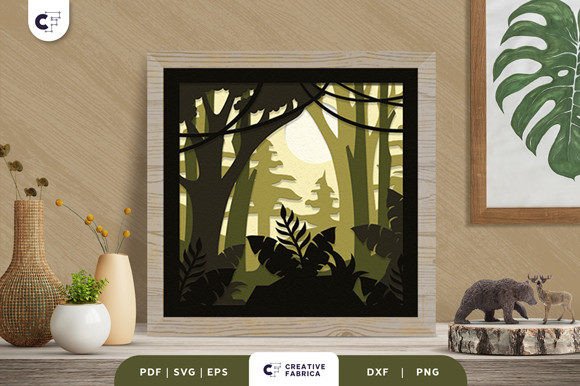 Dense Forest 3D SVG Ornaments