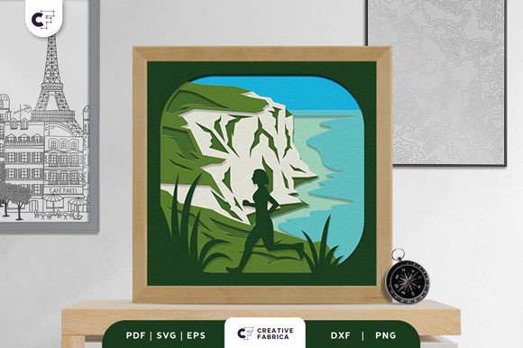 Dover Cliffs 3D SVG for Local Branding