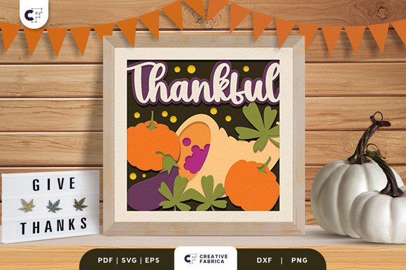 Fall Harvest Cornucopias 3D SVG