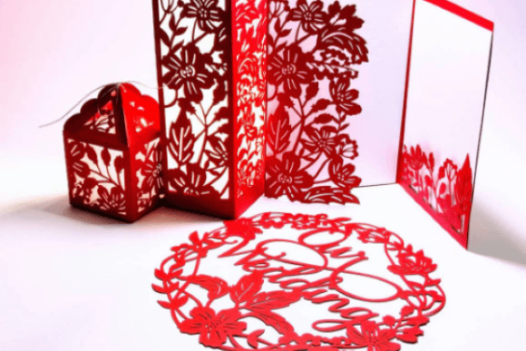 Floral Wedding Set 3D SVG