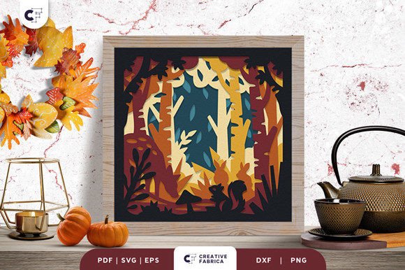 Forest in the Autumn 3D SVG