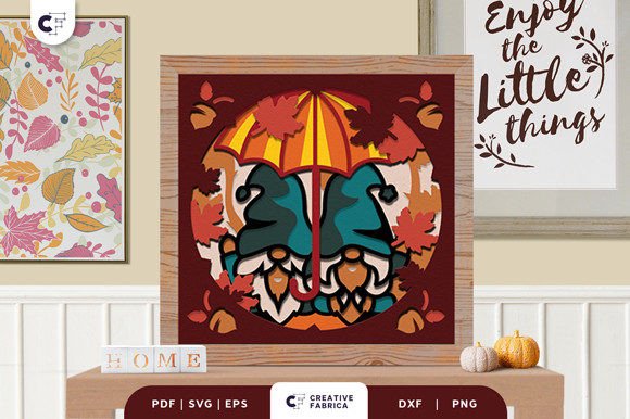 Gnome in Fall 3D SVG
