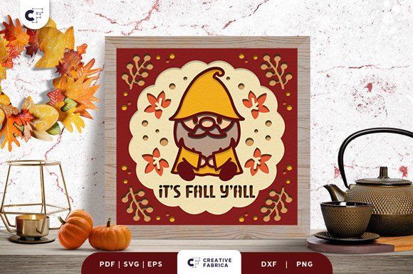 Itβs Fall Yβall Gnome 3D SVG