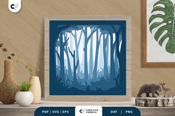Jungle 3D Shadow Box Paper Cut