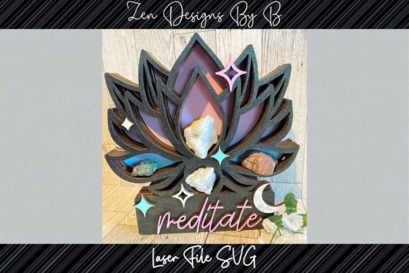 Lotus Crystal Shelf 3D SVG for Paper Flowers
