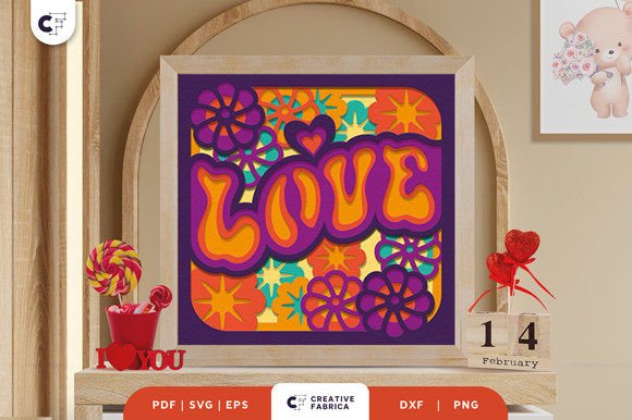 Retro Valentines Love 3D Shadow Box: A Designer’s Review of This 3D SVG for Valentine S Day