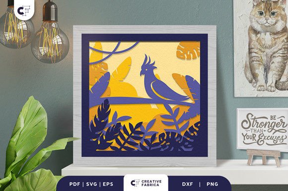 Tropical Cockatoo 3D SVG & Other