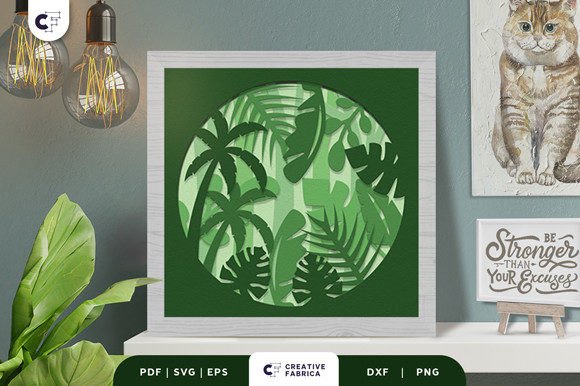 Tropical Plants 3D SVG for Local Branding