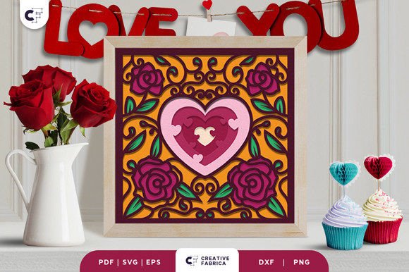 Valentine 3D SVG for Blog Design