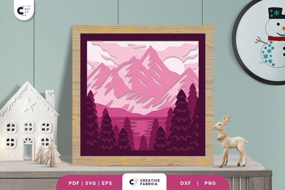 Winter Snowy Forest 3D SVG